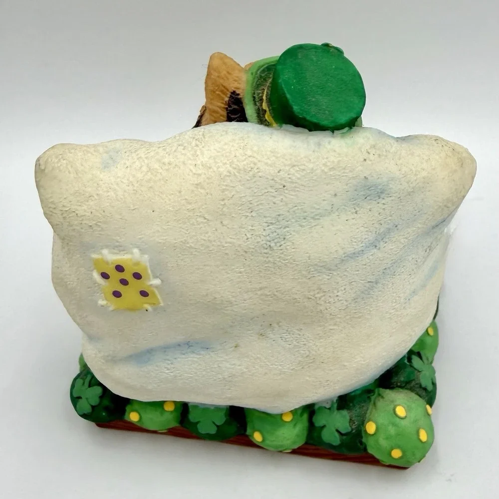 Vtg Irish Calendar Cats St Patty's Day MARCH DANBURY MINT Figurine Cat 1990 ☘️